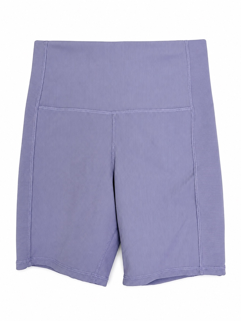 Glyder High-Waist Ribbed Bike Shorts Lavender. Size Small